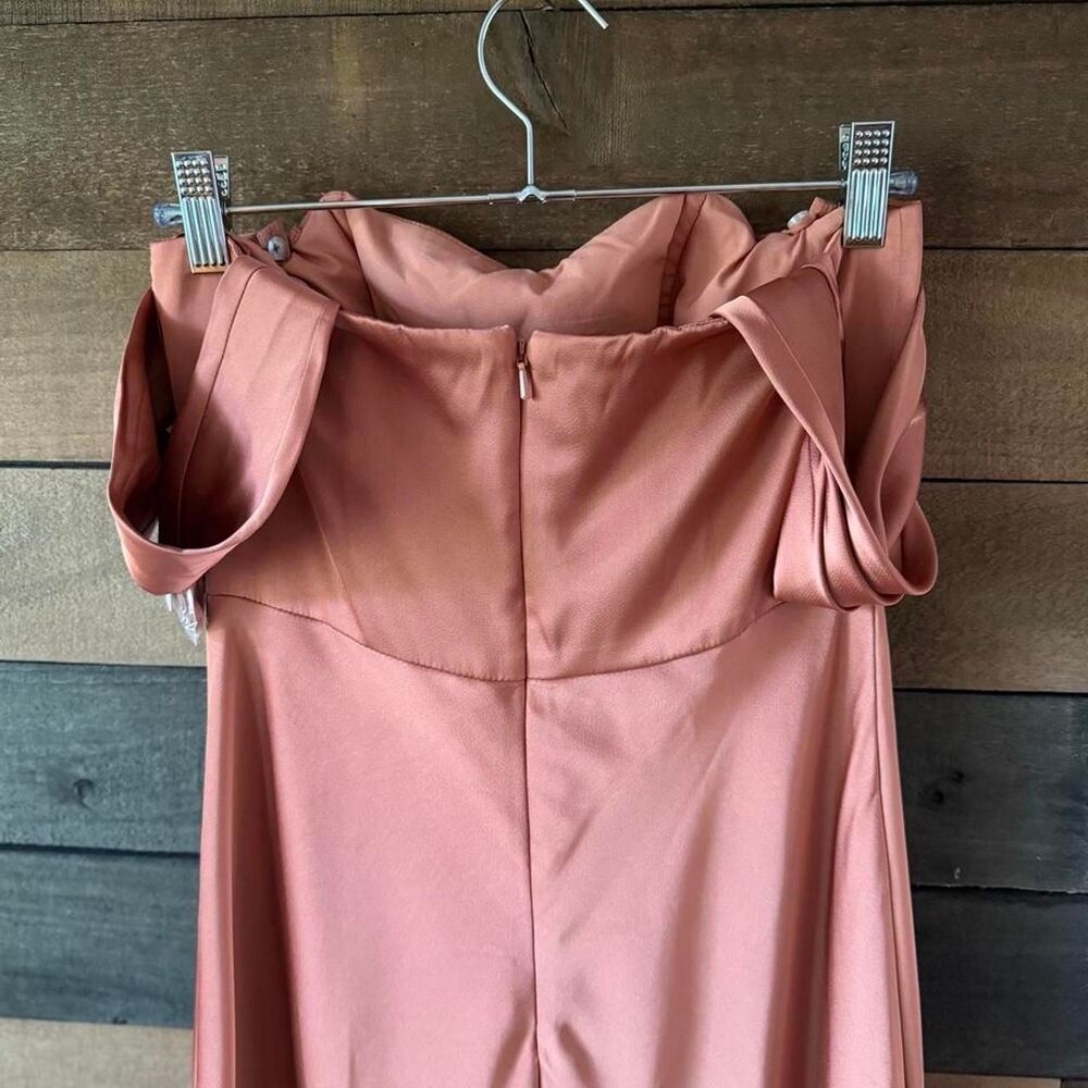 Birdy Grey Mia Matte Satin Dress Terracotta Convertible Bridesmaid Dress l Small - Picture 6 of 8